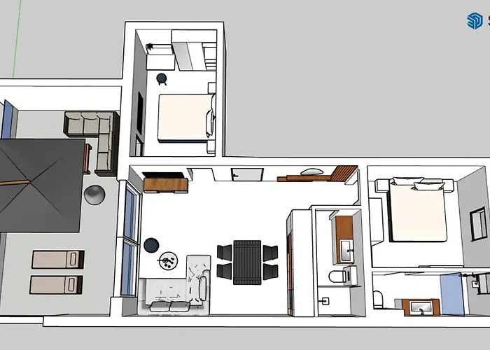 Daire Blue Moon Apartment, Now With Jacuzzi Mandre